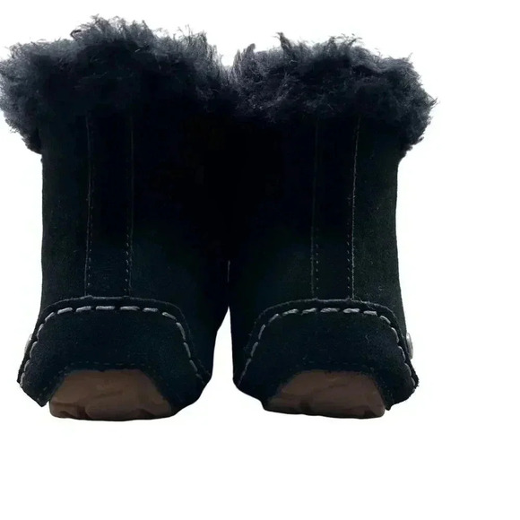 UGG Womens Sheepskin & Wool Lined Black Slippers Size 6 - Picture 16 of 16